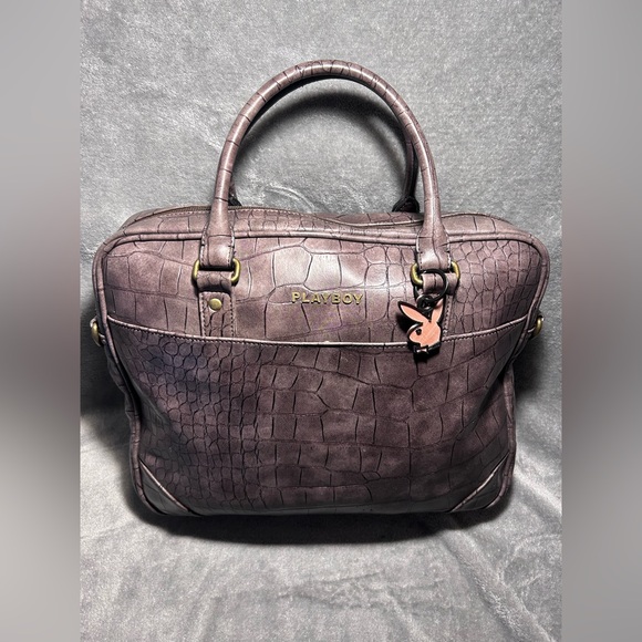 PLAYBOY Handbags - VTG Playboy Faux Embossed Leather Laptop Case